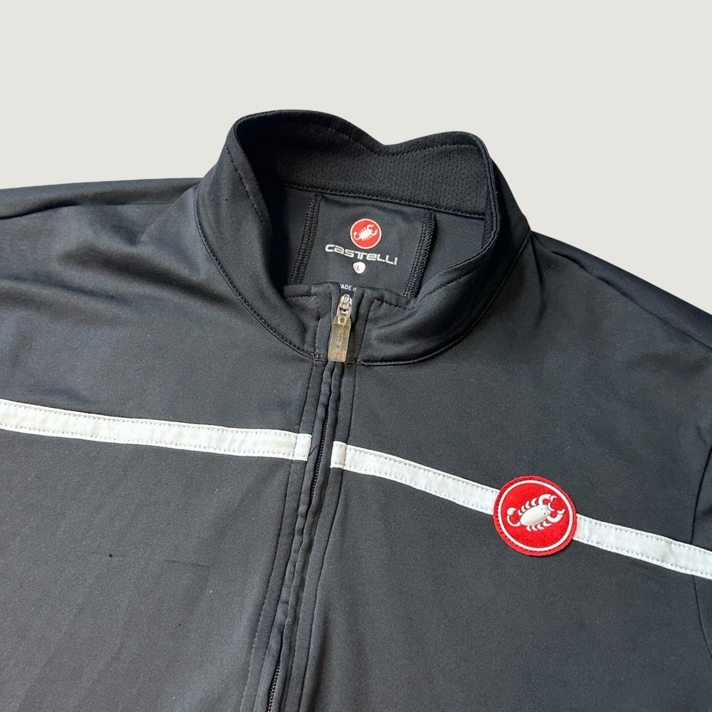 Castelli Cycling Jersey Womens L Black Short Sleeve Full Zip Made in Italy